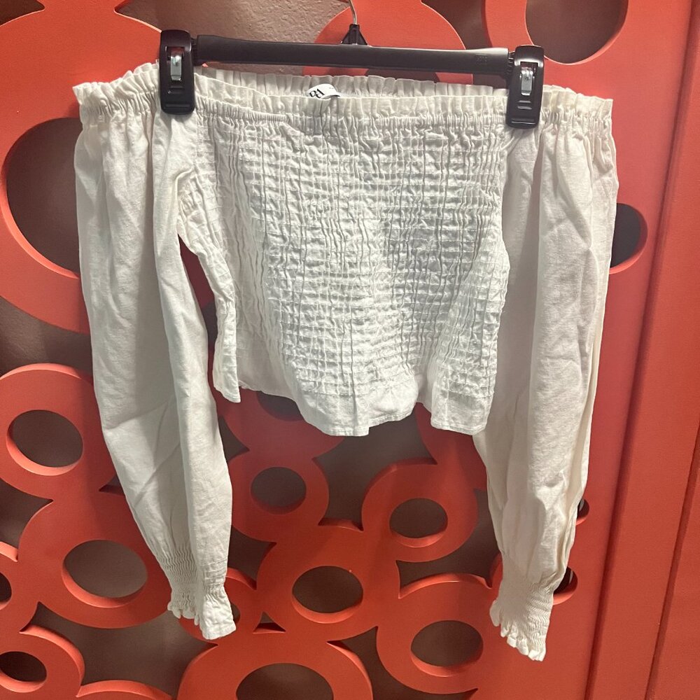 Off The Shoulder Zara White Top